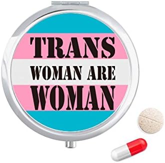 Trans Nő Támogatás LMBT Transznemű Tabletta Esetben Zsebében Gyógyszer Tároló Doboz, Tartály Adagoló
