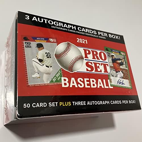 2021 Levél Pro Set Baseball Hobbi Blaster Doboz 50 Kártyán Beállított Plusz 3 Autogram Kártya dobozonként