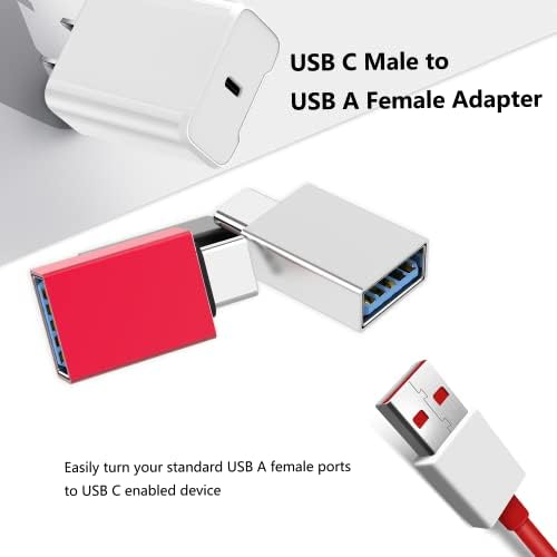 VAKS USB-C-USB Adapter(4 Doboz),OTG USB-Férfi C-USB Női Adapter Kompatibilis a MacBook Pro 2020, Samsung Notebook 9, Dell XPS Több C-Típusú