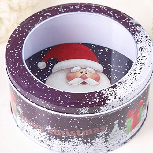 DOITOOL 2db Karácsonyi Sütis Dobozok Egyértelmű Fedő Fém Cookie Tins a Fedelek Ajándékozás - Dekoratív Karácsonyi Tároló Konténerek Tárolására
