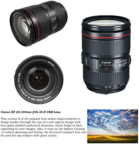 Canon EOS 6D Mark II DSLR Fényképezőgép w/ 24-105mm f/4L is II USM Objektív + Canon 75-300mm Objektív + 500mm előre Beállított Lencse
