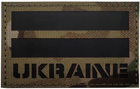 Ukrajna Zászló IR Infravörös Fényvisszaverő Javítás Backer Hook & Hurok Morál Foltok Taktikai Katonai Jelvény