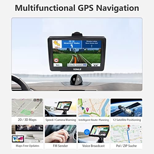 GPS Navigációs Autó Teherautó - RONGJI 7 hüvelykes Autós Navigátor 8G 256M Navigációs Rendszer Kamionosok Élettartam Ingyenes