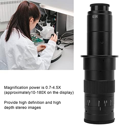 Mikroszkóp Kamera Lencséjét, Alufelni C-Mount Adapterrel 180X Nagyítás 6.5:1 Zoom Tiszta Kép C-Mount Objektív az Elektronikai Ipar számára