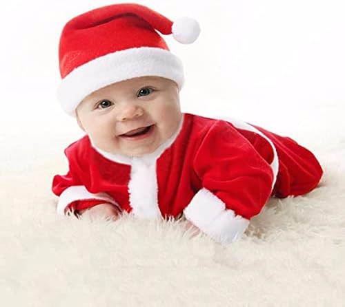 Kislány Ruhák 4t-5t Kisgyermek Fiúk Lányok Karácsonyi Hosszú Ujjú Polár Nyomatok Kabát Maximum újszülött (Piros, 12-18 Hónap)