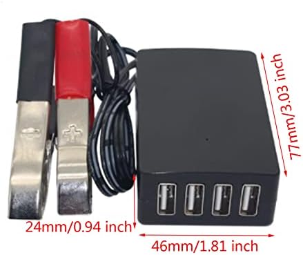 SAUTOP 1db 4 USB Port DC Converter 12 v 24 v 5v Adapter Buck Töltő Akkumulátor Csipesz a Sürgősségi USB hálózati