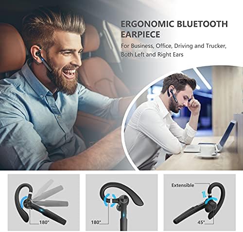 Tonstep Bluetooth Hangszóró, Bluetooth Fülhallgató MIKROFON, Kamionos Bluetooth Headset 50 Óra Töltés Esetben a Fülhallgató Vezeték
