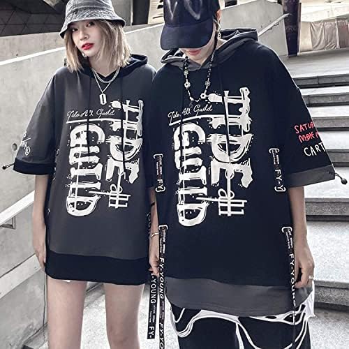 XYXIONGMAO Techwear Ing Cyberpunk Japán Streetwear Hip-Hop Férfi Grafikai T Abc Design Munkaruházat Gótikus Kapucnis