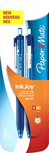 PaperMate InkJoy 300 RT Behúzható golyóstoll 1.0 mm-es Közepes Tipp - Kék, 2 darabos Csomag