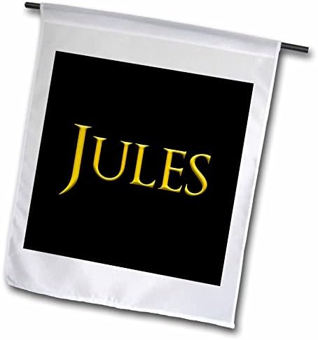 3dRose Jules Klasszikus fiú Baba Nevét Amerikában. Sárga, Fekete Varázsa - Zászlók (fl-361929-1)