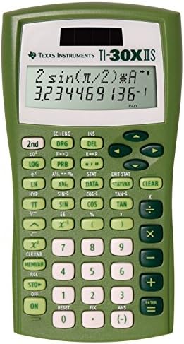 Texas Instruments TI-30X IIS 2-Sor Napelemes/Akkumulátoros Tudományos Számológép, Lime Zöld