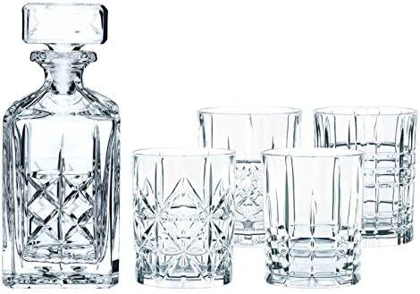 Nachtmann Highland Dobon, Aqua, Kristály, Üveg, 4-Es, poharat Finom Whiskyt, Whisky, Konyak, valamint Rum, Rock Szemüveg, 12 Unciás,