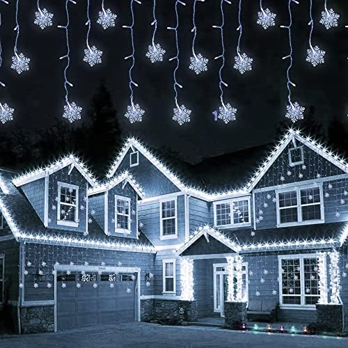 Dazzle Fényes LED 360 Jégcsap String Fények + 6.5 FT 20 LED fenyőtoboz Karácsonyi String Fények