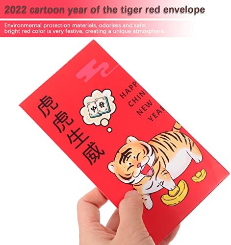 SOIMISS Dekoratív Borítékok 12db 2022 Kínai Új Év a Vörös Borítékok Aranyos Kínai Hongbao Red Csomagok Szerencse, Pénz, Borítékok