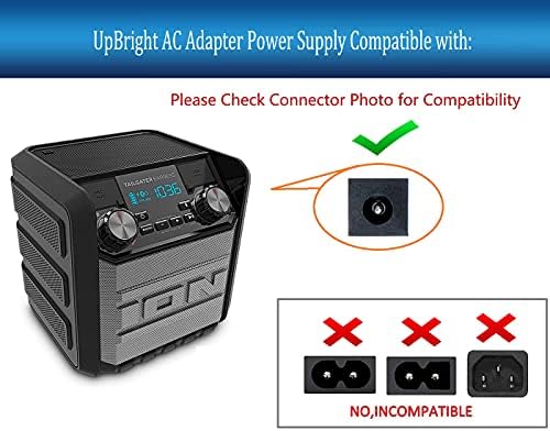 UpBright 15 V AC/DC Adapter Kompatibilis ION Audio Tailgater Express Kompakt, Hordozható, Vezeték nélküli Bluetooth Hangszóró