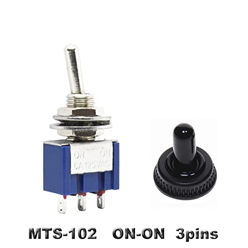 5db MTS-102 103 MTS-202 203 Kapcsoló Kapcsoló 6A 125VAC On SPDT 6mm Mini Kapcsoló DPDT On Off On Vízálló Kap (Szín : MTS-102,