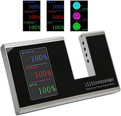 Transzmittancia Teszter, Alumínium, Hordozható Valós idejű Dinamikus Automatikus Kalibrálás 3 az 1-ben UV IR VL Transzmittancia Méter LCD