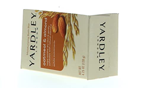 Yardley 7838-2 Yardley London Tejbegríz vagy Mandula Természetes Hidratáló Fürdő, Bár, 4.0 oz. (Csomag 2)