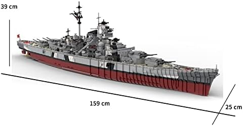 GIOBOY építőkövei Hajó, Németországban Bismarck Csatahajó Haditengerészet Romboló Épület-Blokk Szett, Katonai Csatahajó Hadihajó