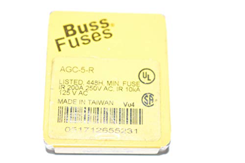 Bussmann Osztály Cooper Bussmann AGC-5-R Buss Kis Dimenzió Biztosíték