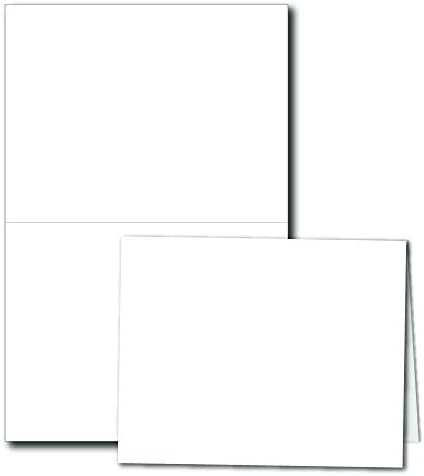 Nehézsúlyú Üres, Fehér A2 Hajtogatott Megjegyzés Kártyák - 4.25 x 5.5 - Kártyák Kártya Készítés - Vastag 80lb Raktáron - Tintasugaras/Lézer