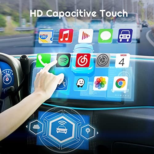 Autó Sztereó Dupla Din Rádió Biztonsági Kamera -hangvezérlés Apple Carplay & Android Auto, Bluetooth 5.3 érintőképernyő Mélynyomó Car Audio