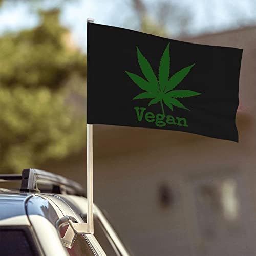 A marihuána Levél Vega, Autó Zászló, 12×18inches Ablak Klip Banner Jármű Medál Gépjármű-Kerti Dekoráció