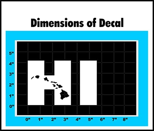 Matrica Kapcsolat | Hi Hawaii-Szigetek | Hawaii Lökhárító Hawaii Matrica, Matrica Autó, Teherautó, Ablak, Laptop, Térkép | 4 (Fehér)