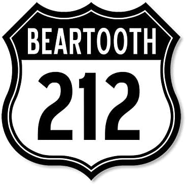 Beartooth 212 Jel Alakú Matrica (Motorkerékpár Ride-Motoros Út Útvonal Autópálya Jel Alakú)
