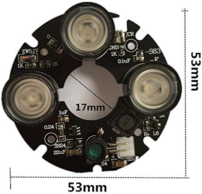LIZZOT 3 IR led Spot Lámpa Infravörös 3X IR LED Tábla CCTV Kamera éjjellátó (53mm Átmérő)