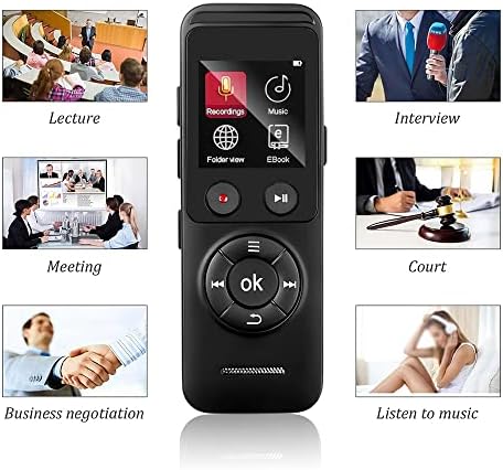 DLOETT A17 Szakmai 8GB Hangrögzítő Diktafon Újratölthető MP3 Lejátszó, Hordozható, Kompakt 20H Digitális Hangfelvétel Toll
