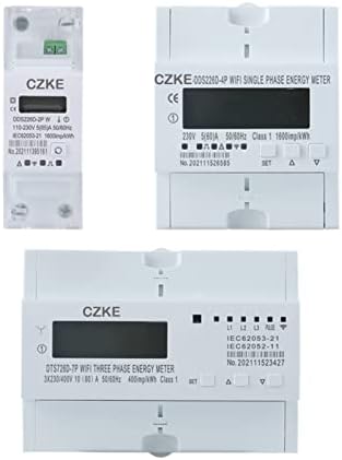 EZZON egyfázisú 220V 50/60Hz 65A Din Sín WiFi Intelligens Energia-Mérő Időzítő Monitor KWh Méter Wattmeter (Szín : DDS226D 4P WiFi 60A)