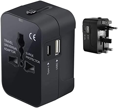Utazási USB Plus Nemzetközi Adapter Kompatibilis Celkon Q3000 a Világszerte Teljesítmény, 3 USB-Eszközök c típus, USB-A Közötti Utazás USA/EU/AU/NZ/UK/CN