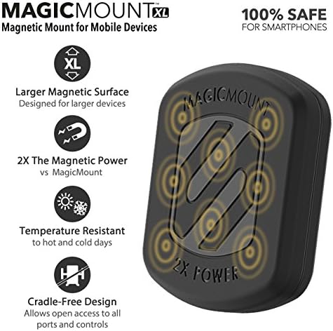 Scosche MAGTFM2 MagicMount XL Egyetemes süllyeszthető Jogosultja Telefon Mount, Csúszásmentes Gumi Markolat a Dash, Nagy Eszközök & MAGFM-2PKAZ