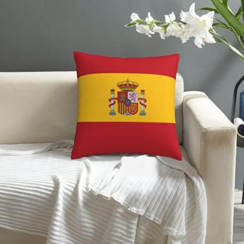 KADEUX Spanyol Zászló Párna Lapkák 18x18 Hüvelyk Párnákat Helyezze Tér Párnát Borító