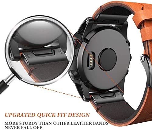EEOMOiK A Garmin Quickfit 26mm Nézni Zenekar olasz Marhabőr Watchbands