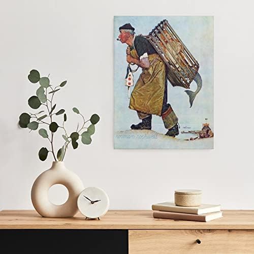 Művészeti Plakátok Norman Rockwell Öreg Hableány Kosár Esztétikai Plakátok Wall Art Festmények Vászon Fali Dekoráció lakberendezés