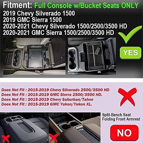 EDBETOS középkonzol Szervező Elválasztó Tálca, valamint a (2019-2022) Chevy Silverado 1500/GMC Sierra 1500 2020-ig Chevy Silverado/GMC Sierra