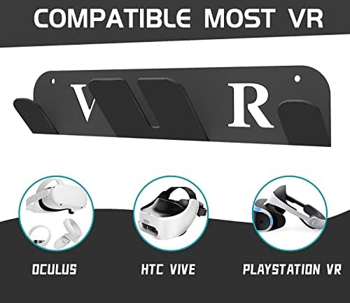VR Headset, illetve Vezérlők Fali Tároló Állvány Horog Jogosultja Fogas Szervezők Rack Kijelző Kompatibilis a Legtöbb VR Headsetek