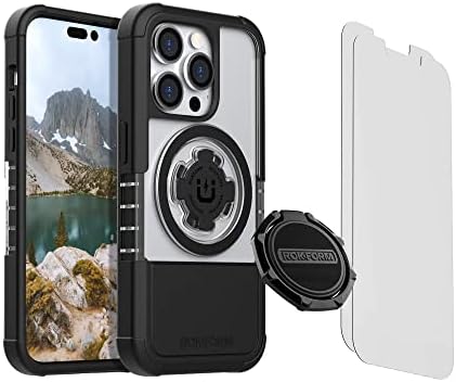 Rokform - iPhone 14 Pro Dual Mágnes & MagSafe Kompatibilis Kristály Esetében + Mágneses Sport Gyűrű Állni & Markolat + 2-Pack képernyővédő