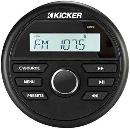 Kicker Minden Időjárási Tengeri Nyomtávú Stílus Bluetooth USB Sztereó Vevő a Csomag Combo 1 Pár (2 Db) 6.5 2-utas 150 Watt Max. Teljesítmény