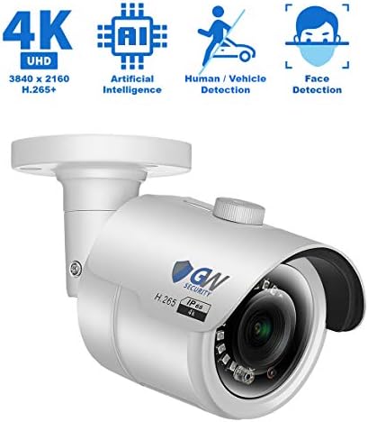 GW Biztonsági Okos AI 16 Csatorna H. 265 PoE NVR Ultra-HD-4K (3840x2160) Biztonsági Kamera Rendszer, 16 x 4K (8MP) 2160P arcfelismerő