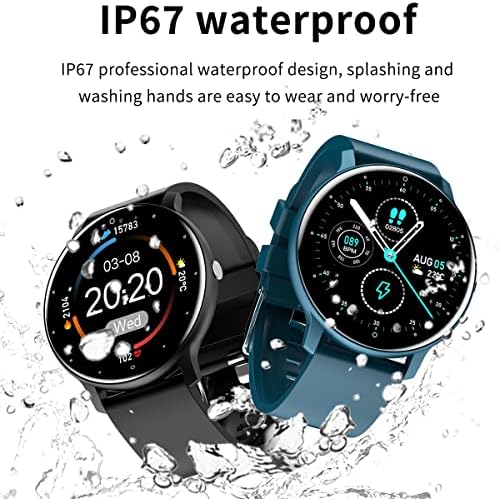 EBAKIN Okos Órák Android iOS Telefonok, Smartwatch withTouch Képernyőn, IP67 Vízálló Fitness Keresők Heart Rate Monitor BP/SP02