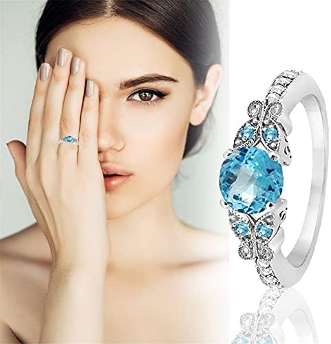 Gyűrű Aranyozott Gyűrű Eljegyzési ékszer Ékszer Aranyozott Női Gyémánt Női Gyűrűk Király Gyűrűk Tizenéves (C, Méret)