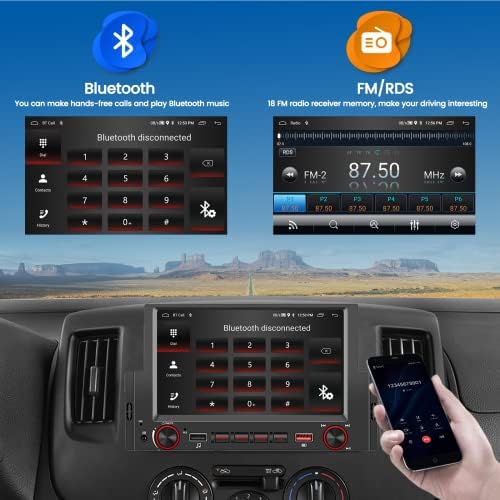 6.2 Hüvelykes Android 12 Egységes Din autórádió Apple CarPlay Android Automatikus, GPS Navigációs Egységes Din fejegység, Tounch