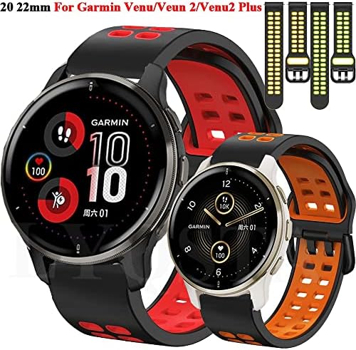 PCGV 20 22mm Színes Watchband Szíj, A Garmin Venu SQ Karkötő Szilikon Smartwatch Zenekar Veun 2/Venu2 Plusz Karkötő Kiegészítők