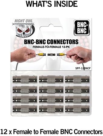 Éjszakai Bagoly Biztonsági BNC-BNC Kábel Csatlakozó, 12-es Csomag