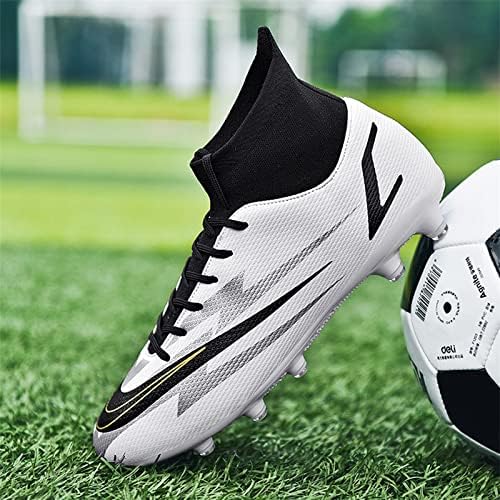 OAOUIA Férfi Stoplis magas top Futball Cipő Ifjúsági Atlétikai Csúszásmentes Kültéri Foci Cipő FG/AG Lélegző Képzés Foci Cipők