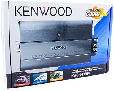 Kenwood KAC-M3004 Kompakt 600W 4-Csatornás Autó/Tengeri/Powersports Digitális Erősítő