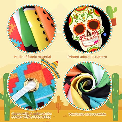 Mexikói Boldog Szülinapot Dekoráció Zászló Mexikói Fiesta Témájú Szülinapi Parti Dekoráció Hátteret Mexikói Cinco De Mayo Fél Kaktusz